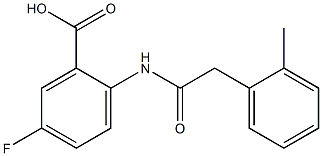 5-fluoro-2-[2-(2-methylphenyl)acetamido]benzoic acid Struktur