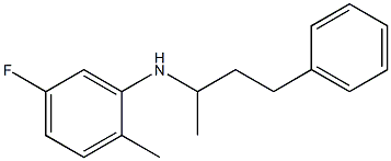 5-fluoro-2-methyl-N-(4-phenylbutan-2-yl)aniline Struktur