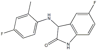 5-fluoro-3-[(4-fluoro-2-methylphenyl)amino]-2,3-dihydro-1H-indol-2-one Struktur