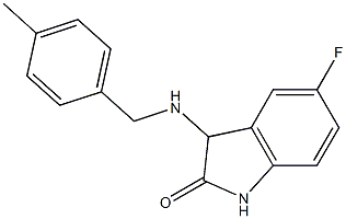 5-fluoro-3-{[(4-methylphenyl)methyl]amino}-2,3-dihydro-1H-indol-2-one Struktur