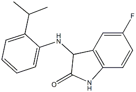 5-fluoro-3-{[2-(propan-2-yl)phenyl]amino}-2,3-dihydro-1H-indol-2-one Struktur