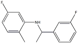 5-fluoro-N-[1-(3-fluorophenyl)ethyl]-2-methylaniline Struktur