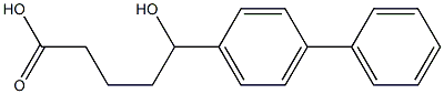 5-hydroxy-5-(4-phenylphenyl)pentanoic acid Struktur