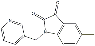 5-methyl-1-(pyridin-3-ylmethyl)-2,3-dihydro-1H-indole-2,3-dione Struktur