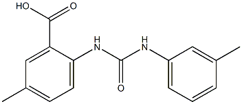 5-methyl-2-{[(3-methylphenyl)carbamoyl]amino}benzoic acid Struktur