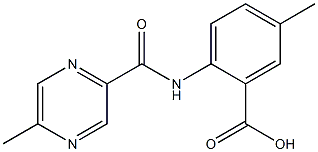 5-methyl-2-{[(5-methylpyrazin-2-yl)carbonyl]amino}benzoic acid Struktur