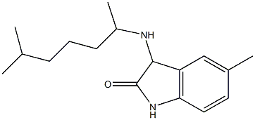 5-methyl-3-[(6-methylheptan-2-yl)amino]-2,3-dihydro-1H-indol-2-one Struktur