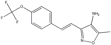 5-methyl-3-{(E)-2-[4-(trifluoromethoxy)phenyl]vinyl}isoxazol-4-amine Struktur