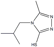 5-methyl-4-(2-methylpropyl)-4H-1,2,4-triazole-3-thiol Struktur