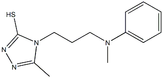 5-methyl-4-{3-[methyl(phenyl)amino]propyl}-4H-1,2,4-triazole-3-thiol Struktur