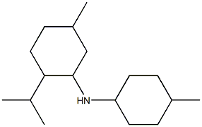 5-methyl-N-(4-methylcyclohexyl)-2-(propan-2-yl)cyclohexan-1-amine Struktur