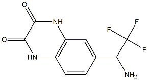 6-(1-amino-2,2,2-trifluoroethyl)-1,2,3,4-tetrahydroquinoxaline-2,3-dione Struktur