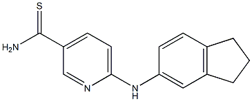 6-(2,3-dihydro-1H-inden-5-ylamino)pyridine-3-carbothioamide Struktur