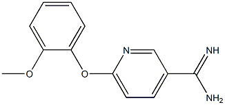 6-(2-methoxyphenoxy)pyridine-3-carboximidamide Struktur