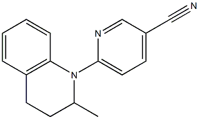 6-(2-methyl-1,2,3,4-tetrahydroquinolin-1-yl)pyridine-3-carbonitrile Struktur