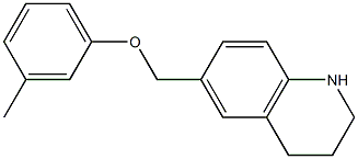 6-(3-methylphenoxymethyl)-1,2,3,4-tetrahydroquinoline Struktur