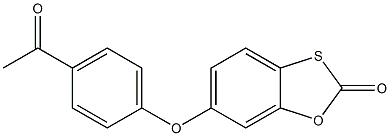 6-(4-acetylphenoxy)-2H-1,3-benzoxathiol-2-one Struktur