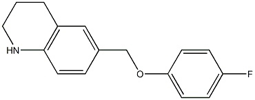 6-(4-fluorophenoxymethyl)-1,2,3,4-tetrahydroquinoline Struktur