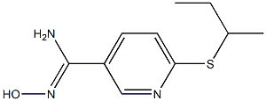 6-(butan-2-ylsulfanyl)-N'-hydroxypyridine-3-carboximidamide Struktur