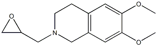 6,7-dimethoxy-2-(oxiran-2-ylmethyl)-1,2,3,4-tetrahydroisoquinoline Struktur