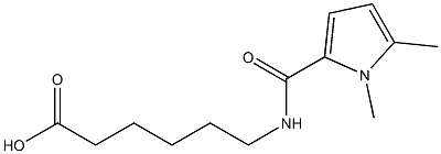 6-[(1,5-dimethyl-1H-pyrrol-2-yl)formamido]hexanoic acid Struktur