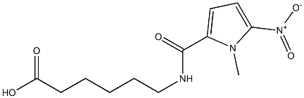 6-[(1-methyl-5-nitro-1H-pyrrol-2-yl)formamido]hexanoic acid Struktur