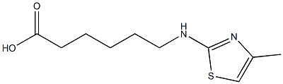 6-[(4-methyl-1,3-thiazol-2-yl)amino]hexanoic acid Struktur