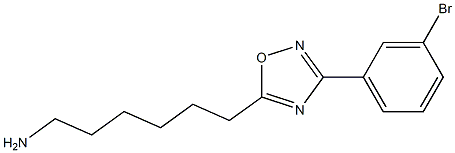 6-[3-(3-bromophenyl)-1,2,4-oxadiazol-5-yl]hexan-1-amine Struktur