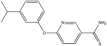 6-[3-(propan-2-yl)phenoxy]pyridine-3-carbothioamide Struktur