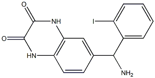 6-[amino(2-iodophenyl)methyl]-1,2,3,4-tetrahydroquinoxaline-2,3-dione Struktur