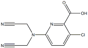 6-[bis(cyanomethyl)amino]-3-chloropyridine-2-carboxylic acid Struktur