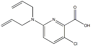 6-[bis(prop-2-en-1-yl)amino]-3-chloropyridine-2-carboxylic acid Struktur