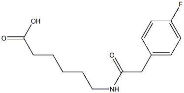 6-{[(4-fluorophenyl)acetyl]amino}hexanoic acid Struktur