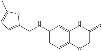 6-{[(5-methylfuran-2-yl)methyl]amino}-3,4-dihydro-2H-1,4-benzoxazin-3-one Struktur