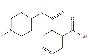 6-{[methyl(1-methylpiperidin-4-yl)amino]carbonyl}cyclohex-3-ene-1-carboxylic acid Struktur