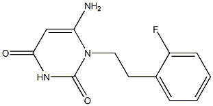 6-amino-1-[2-(2-fluorophenyl)ethyl]-1,2,3,4-tetrahydropyrimidine-2,4-dione Struktur