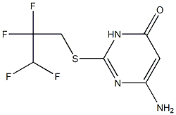 6-amino-2-[(2,2,3,3-tetrafluoropropyl)sulfanyl]-3,4-dihydropyrimidin-4-one Struktur