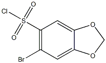 6-bromo-1,3-benzodioxole-5-sulfonyl chloride Struktur