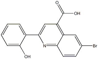 6-bromo-2-(2-hydroxyphenyl)quinoline-4-carboxylic acid Struktur