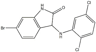 6-bromo-3-[(2,5-dichlorophenyl)amino]-2,3-dihydro-1H-indol-2-one Struktur