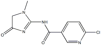 6-chloro-N-(1-methyl-4-oxo-4,5-dihydro-1H-imidazol-2-yl)pyridine-3-carboxamide Struktur