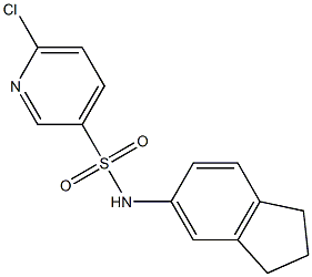 6-chloro-N-(2,3-dihydro-1H-inden-5-yl)pyridine-3-sulfonamide Struktur