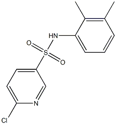 6-chloro-N-(2,3-dimethylphenyl)pyridine-3-sulfonamide Struktur