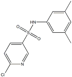 6-chloro-N-(3,5-dimethylphenyl)pyridine-3-sulfonamide Struktur