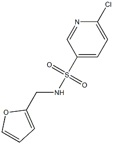 6-chloro-N-(furan-2-ylmethyl)pyridine-3-sulfonamide Struktur