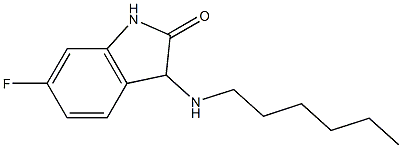 6-fluoro-3-(hexylamino)-2,3-dihydro-1H-indol-2-one Struktur