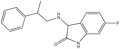 6-fluoro-3-[(2-phenylpropyl)amino]-2,3-dihydro-1H-indol-2-one Struktur