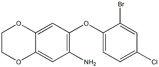 7-(2-bromo-4-chlorophenoxy)-2,3-dihydro-1,4-benzodioxin-6-amine Struktur