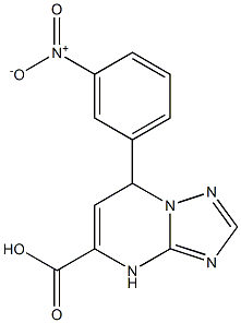 7-(3-nitrophenyl)-4,7-dihydro[1,2,4]triazolo[1,5-a]pyrimidine-5-carboxylic acid Struktur