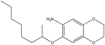 7-(octan-2-yloxy)-2,3-dihydro-1,4-benzodioxin-6-amine Struktur